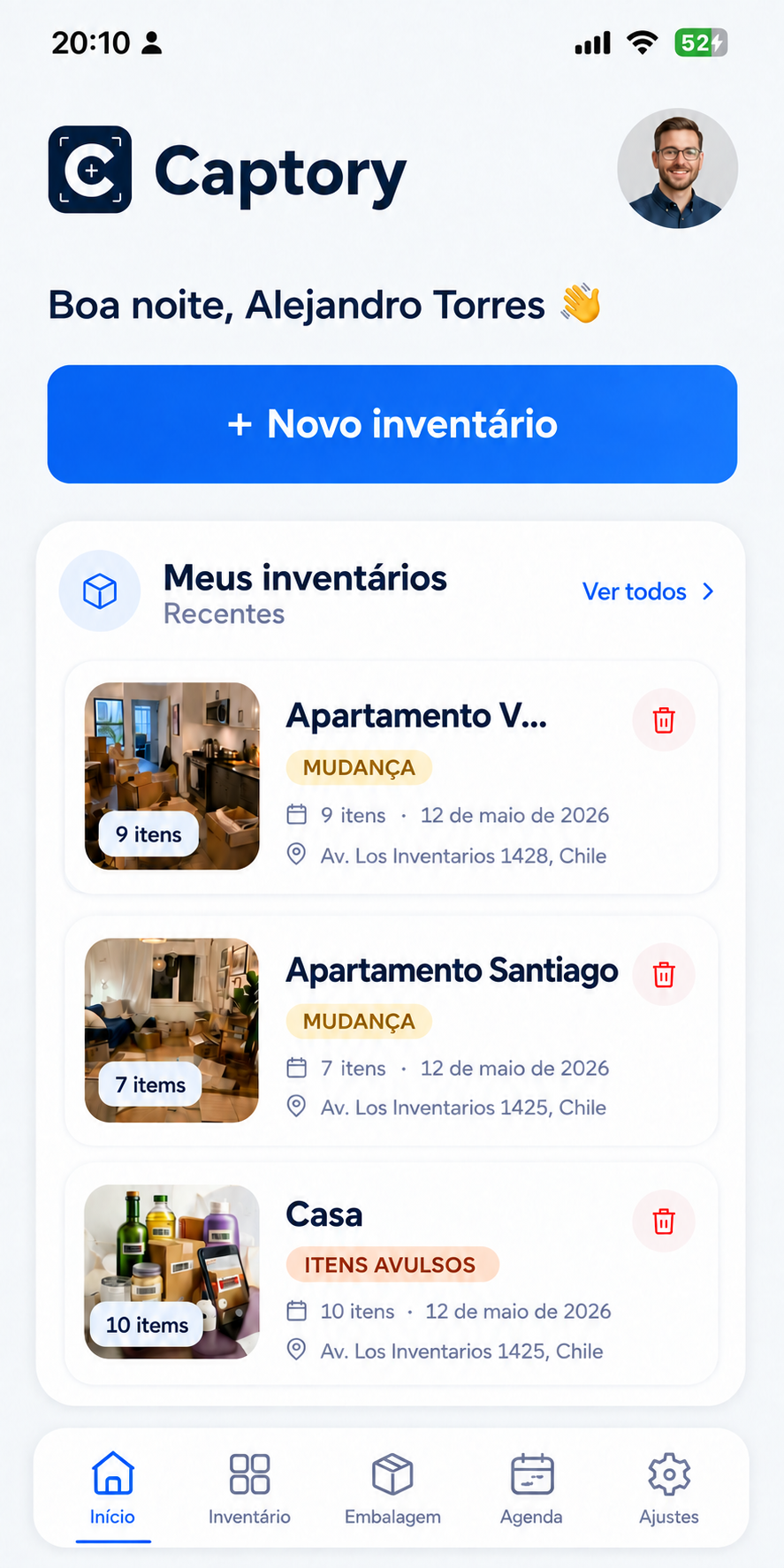 Captory · Início